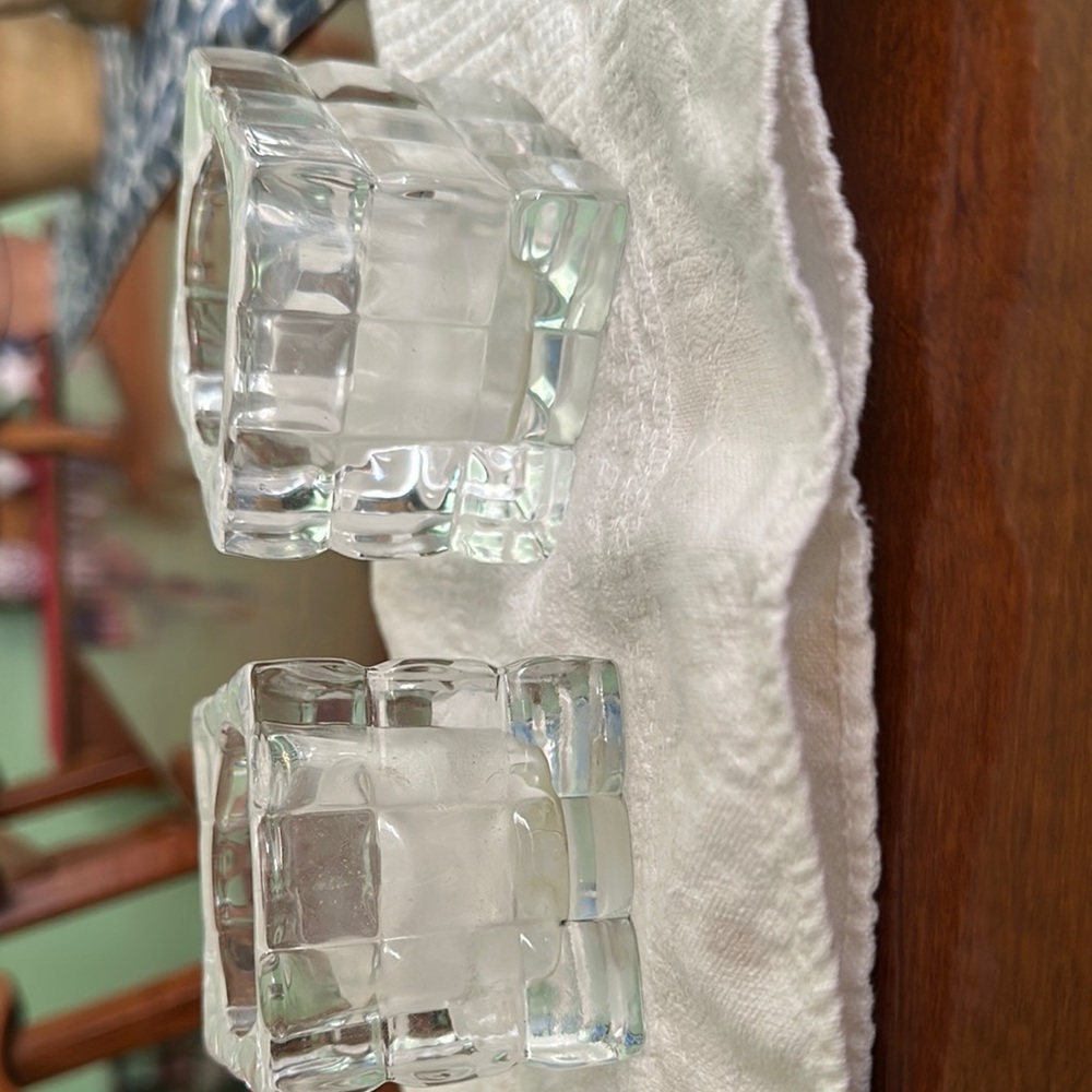 Clear Glass Candle Holders